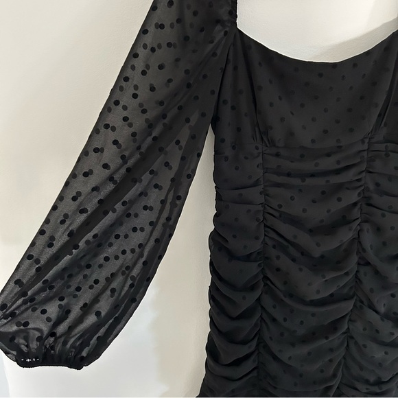 Lovers and Friends Arielle Polka Dot Mini Dress in Black - Picture 4 of 6